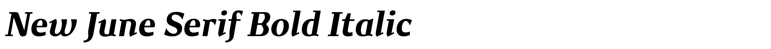 New June Serif Bold Italic